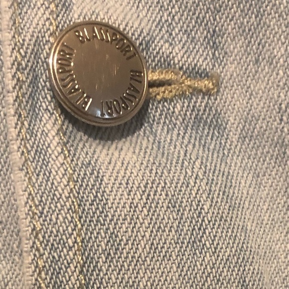 BILL BLASS BLASSPORT Vintage 100% Cotton Denim Jean Skirt - Picture 2 of 7